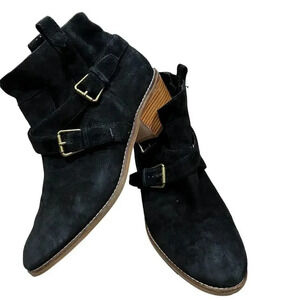 Cole Haan Jensynn Women's Black Suede Ankle Booties Pull On